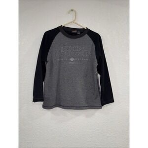 Vintage Harley Davidson Thin Crewneck Sweatshirt Black Size Medium